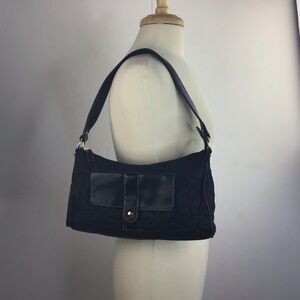 Vintage Villager A Liz Claiborne Company black quilted banquette bag